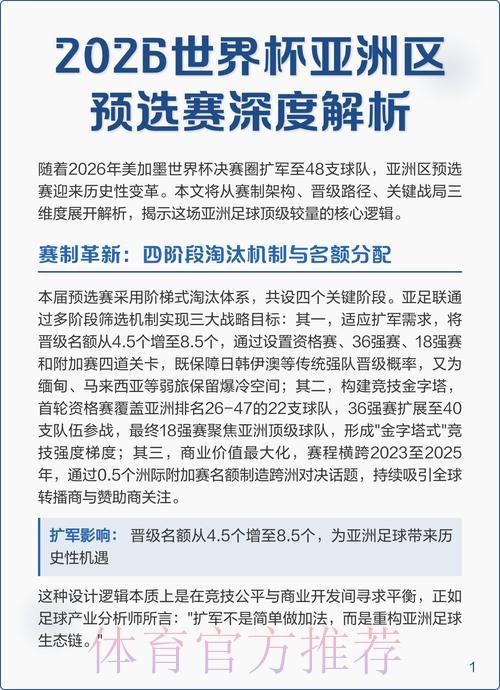 2026世界杯预选赛全程直播深度解析